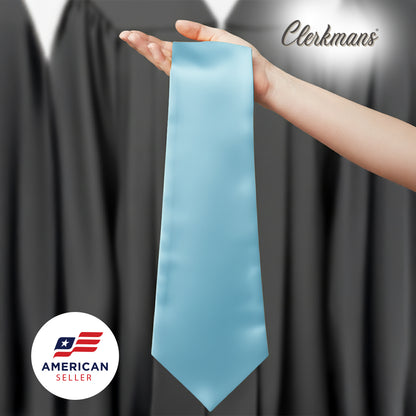 Light Blue Graduation Stole - Sky Blue College & High School Stoles