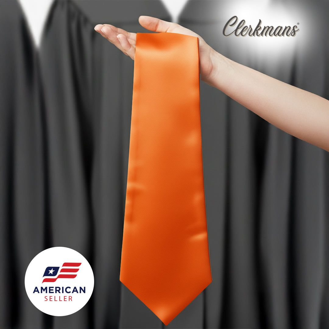 Orange Graduation Stole - Orange College & High School Stoles