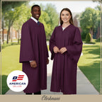 Matte Maroon Middle School Gown