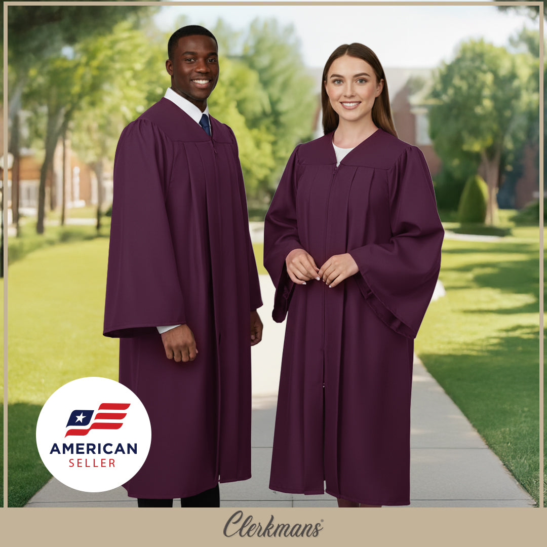 Matte Maroon Middle School Gown
