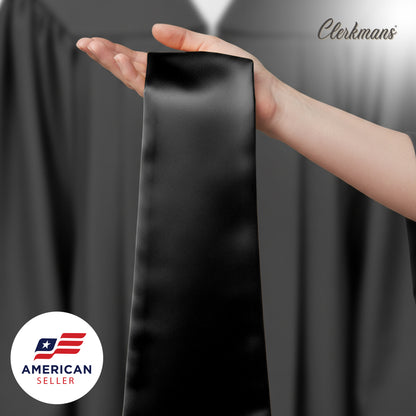 Black Graduation Stole - Black College & High School Stoles