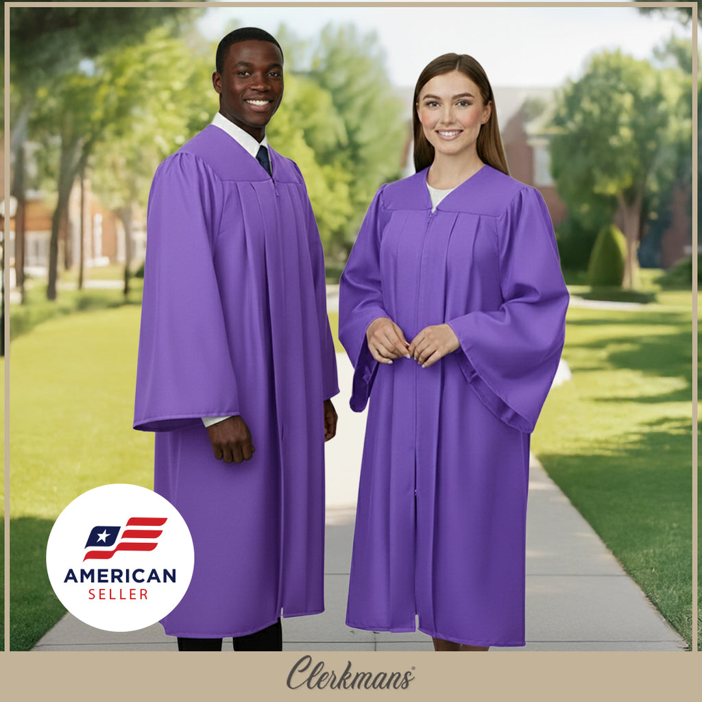 Matte Purple Bachelors Graduation Gown - College & University