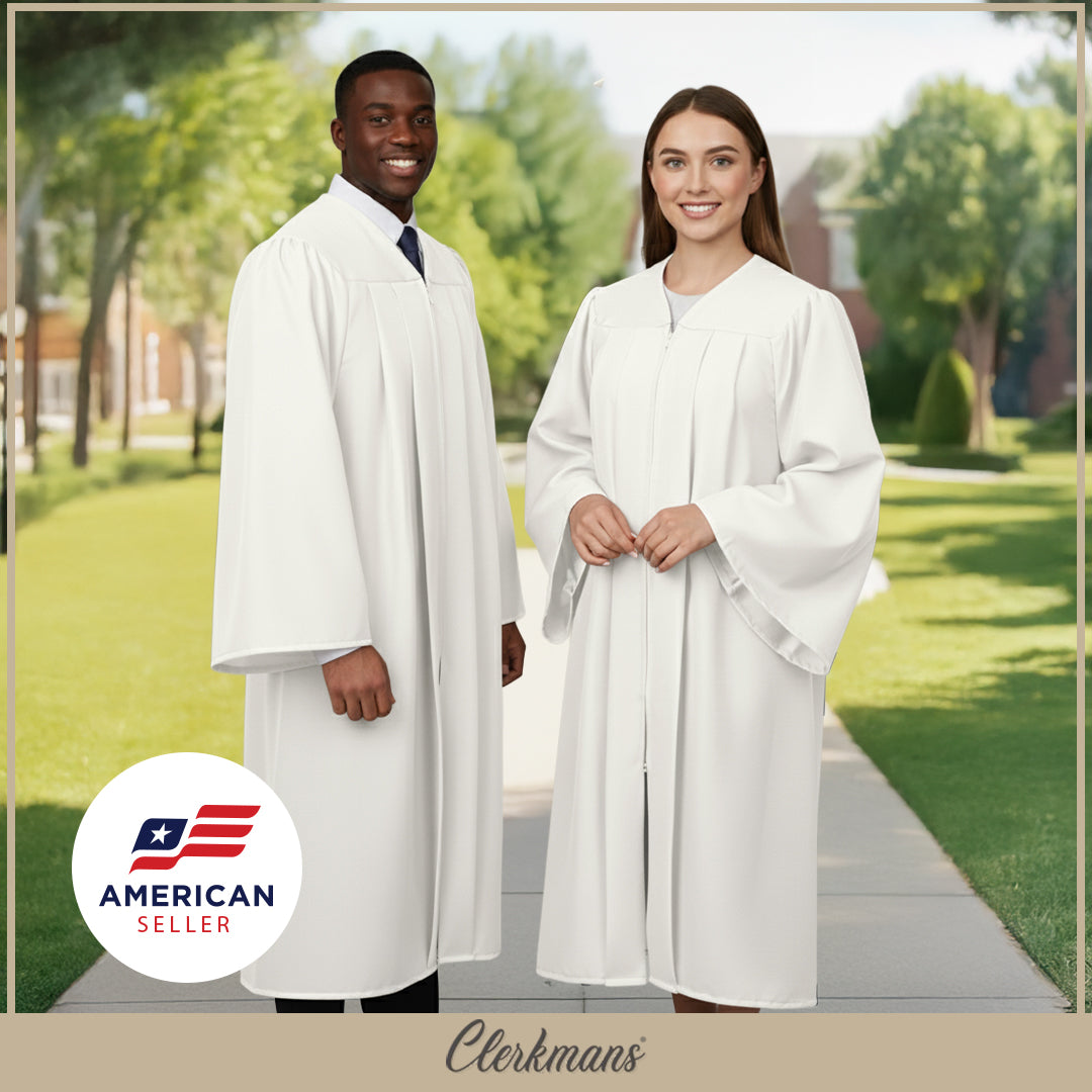 Matte White Bachelors Graduation Gown - College & University