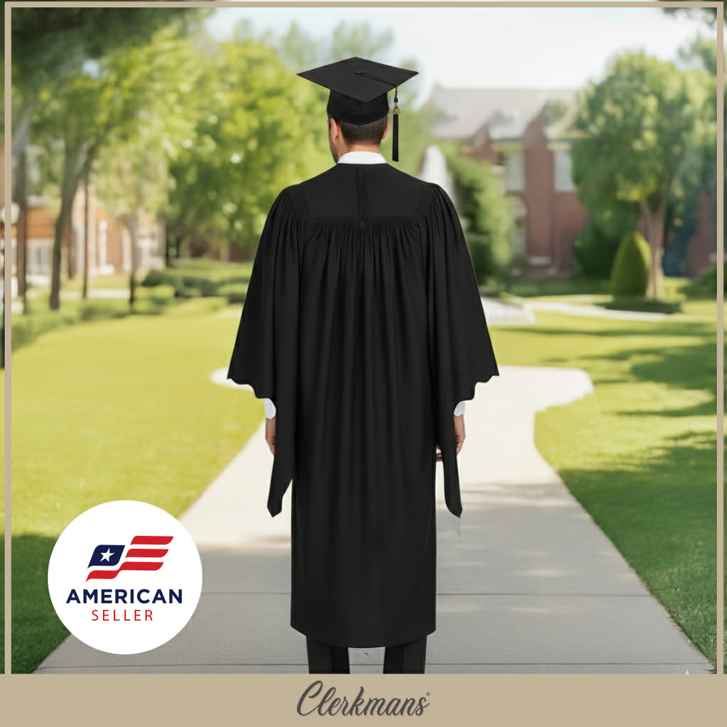 Deluxe Masters Graduation Cap and Gown - Academic Regalia