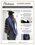 Deluxe Bachelor/Master Hood - Brown Velvet, Red & White