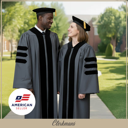 Classic Doctoral Graduation Tam & Gown - Academic Regalia