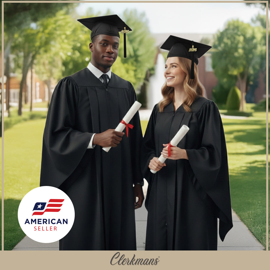 Deluxe Masters Graduation Cap and Gown - Academic Regalia