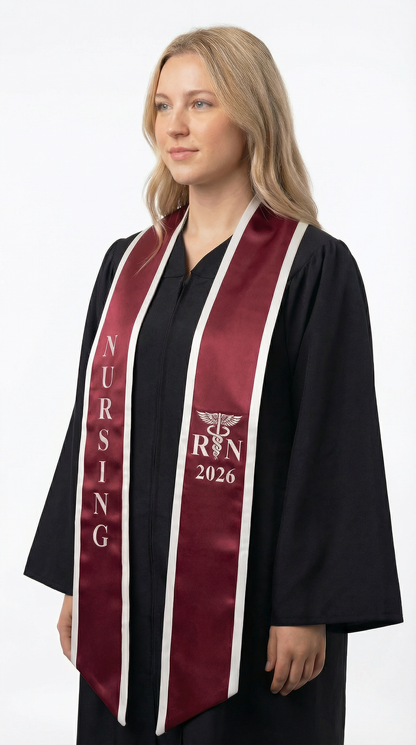 2026 RN Nursing Graduation Stole with Trim