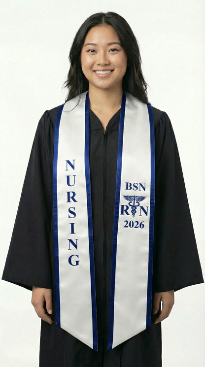 2026 BSN Nursing Graduation Stole with Trim