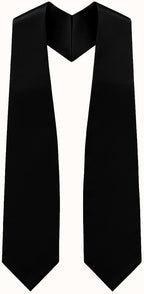 Black Graduation Stole - Black College & High School Stoles