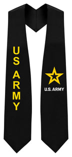 Black U.S. Army Stole (New Logo) - Veteran & Military Stole