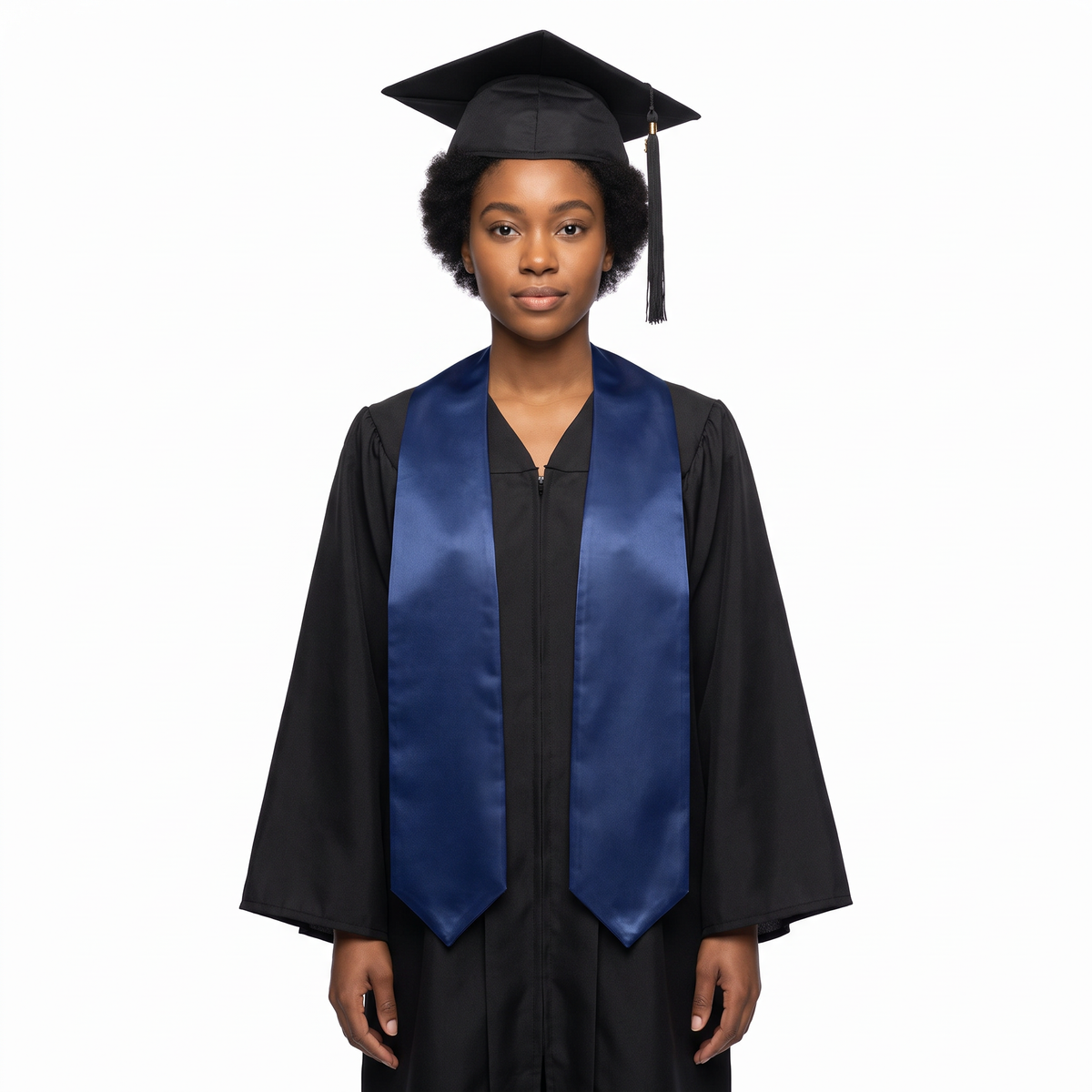 Navy Blue Graduation Stole - Navy College & High School Stoles