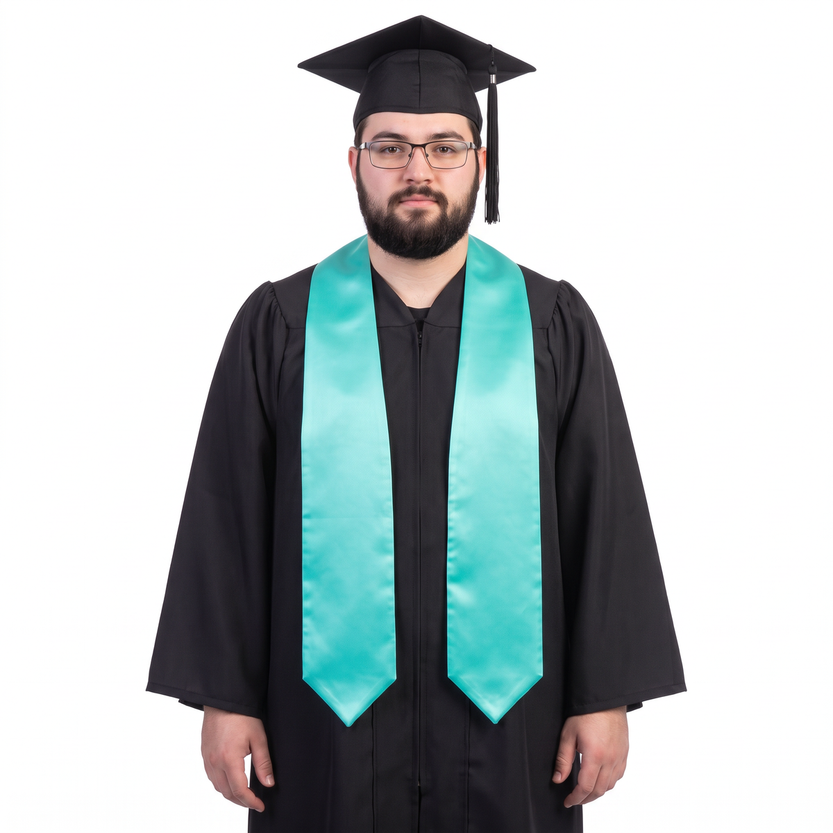 Turquoise Graduation Stole - Turquoise College & High School Stoles