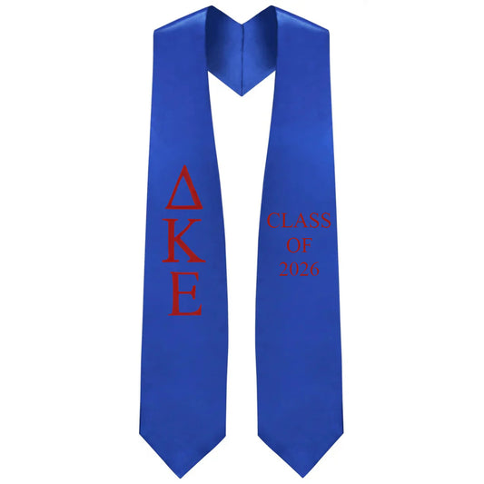 Delta Kappa Epsilon Lettered Stole w/ Year