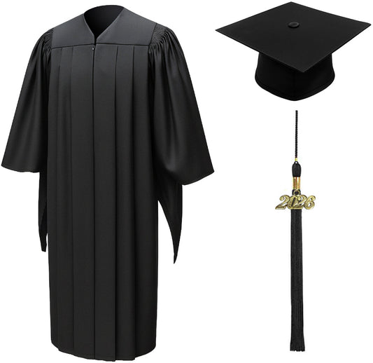 Deluxe Masters Graduation Cap and Gown - Academic Regalia