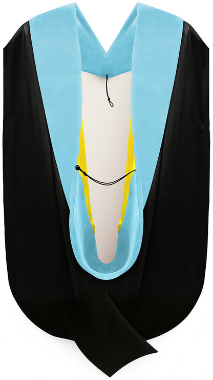 Doctor of Education Hood - Light Blue & Gold
