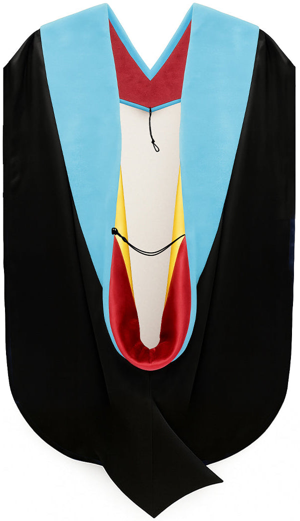 Doctor of Education Hood - Red & Gold