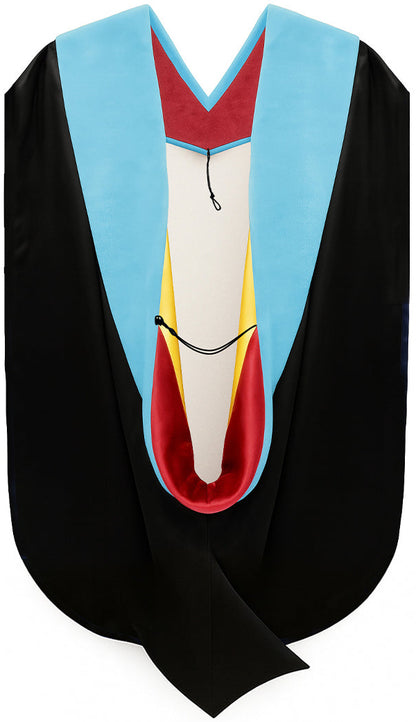 Doctor of Education Hood - Red & Gold