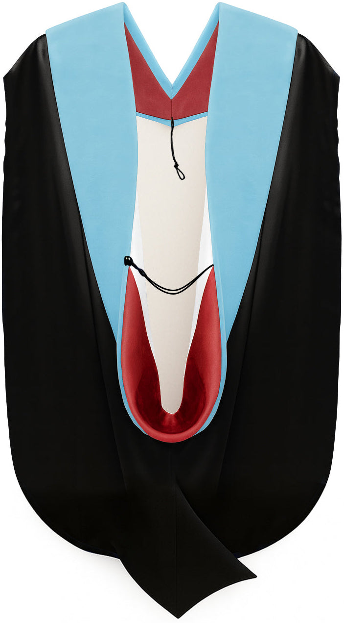 Doctor of Education Hood - Red & White