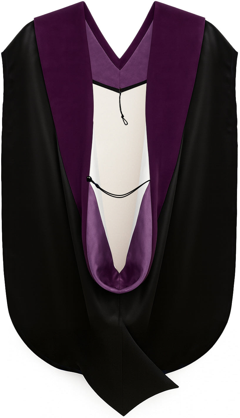 Doctor of Law Hood - Purple & White