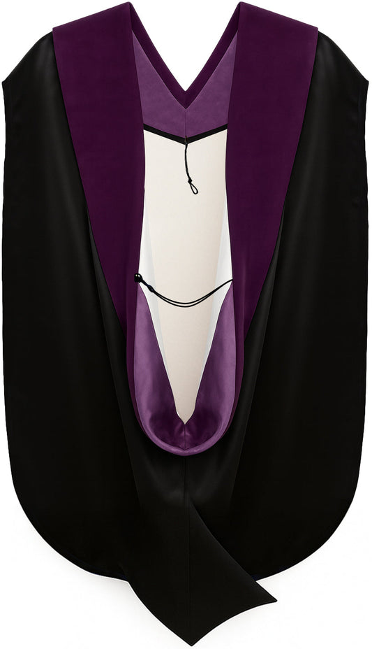 Doctor of Law Hood - Purple & White