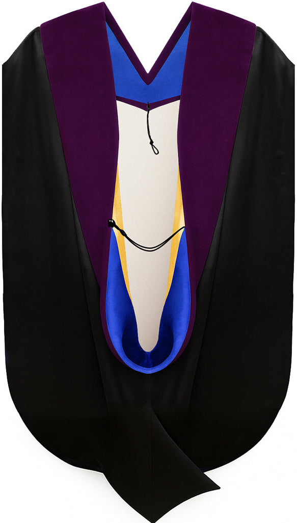 Doctor of Law Hood - Royal Blue & Gold