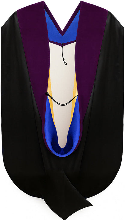 Doctor of Law Hood - Royal Blue & Gold