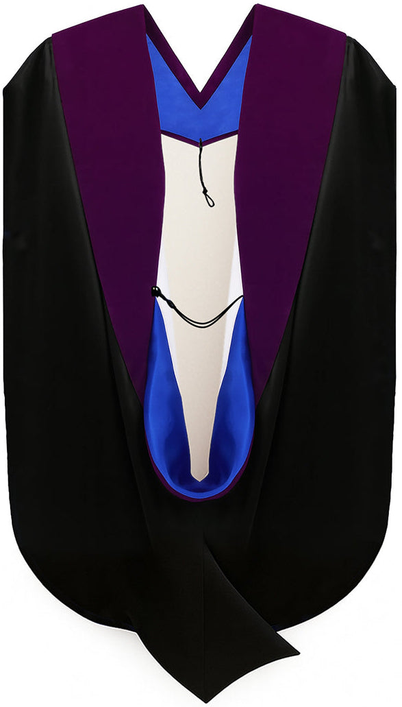 Doctor of Law Hood - Royal Blue & White