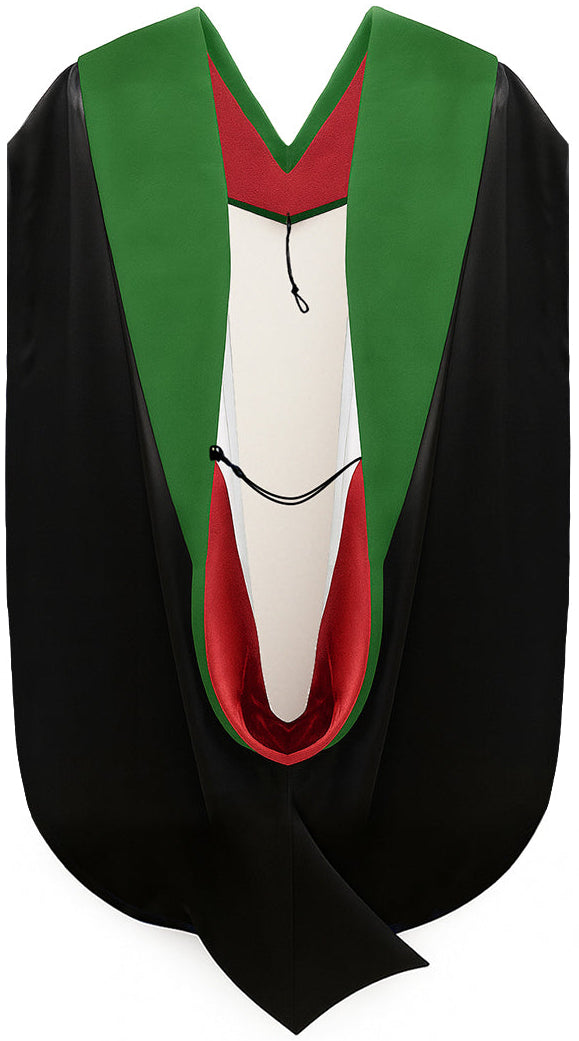 Doctor of Medicine Hood - Red & White