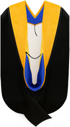 Doctor of Science Hood - Royal Blue & Gold