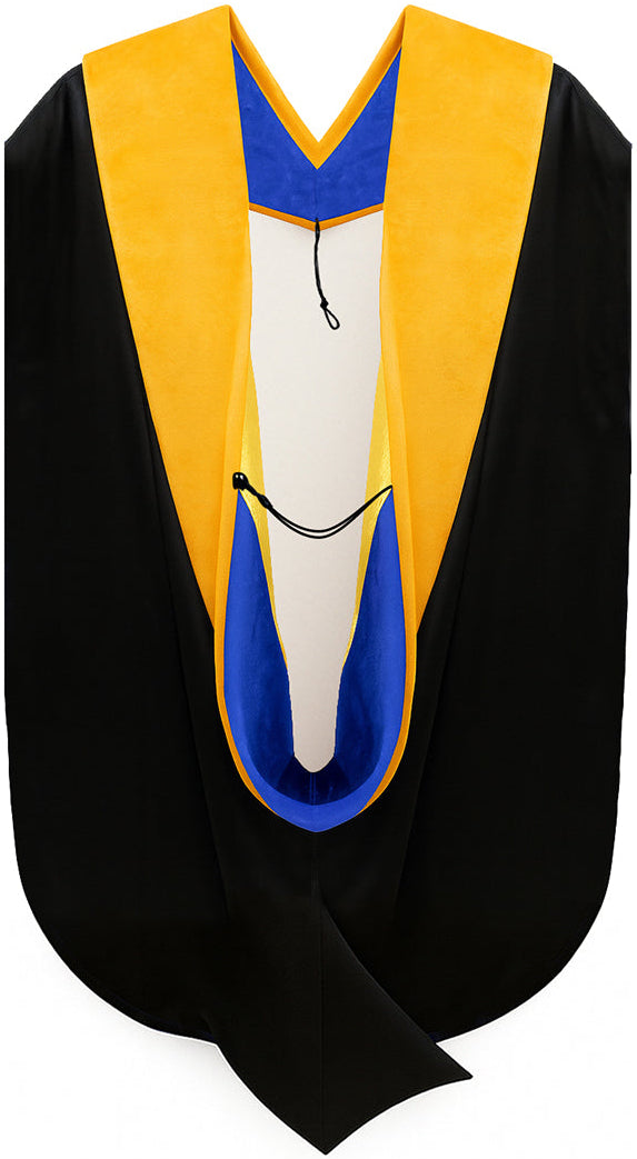 Doctor of Science Hood - Royal Blue & Gold