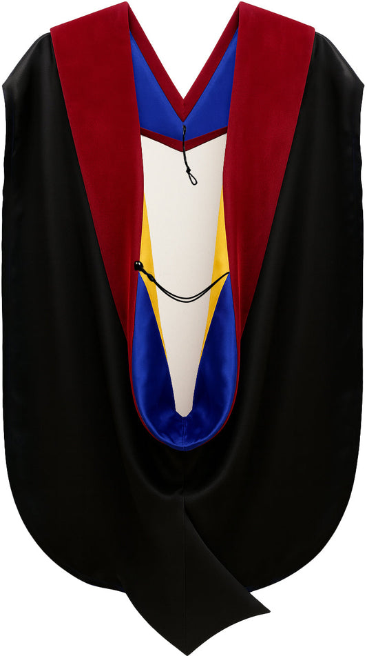 Doctor of Theology Hood - Royal Blue & Golden Yellow