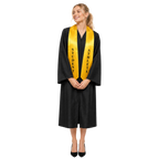 Gold student athlete graduation stole for high school and college graduates.