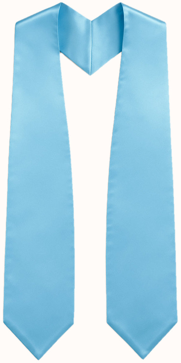 Light Blue Graduation Stole - Sky Blue College & High School Stoles
