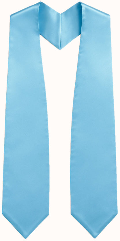 Light Blue Graduation Stole - Sky Blue College & High School Stoles