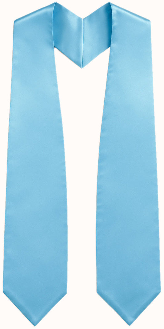 Light Blue Graduation Stole - Sky Blue College & High School Stoles