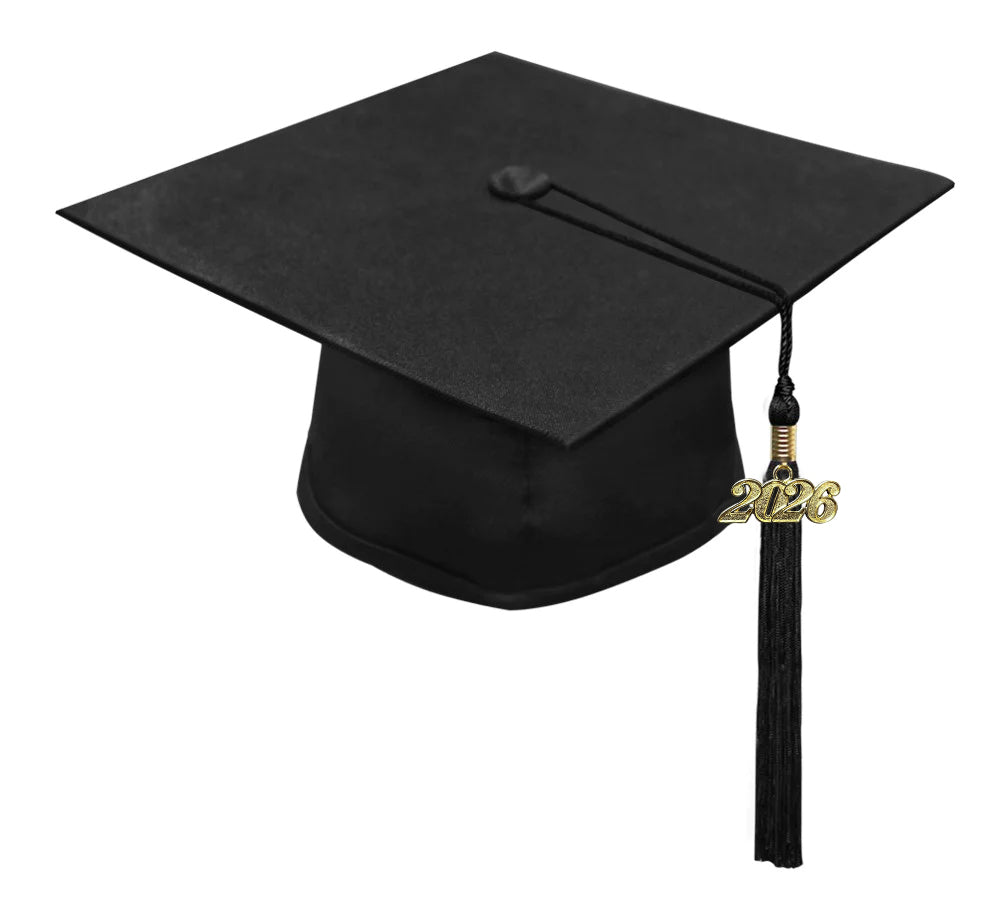 Deluxe Black Bachelors Graduation Cap & Gown - Collegiate Regalia