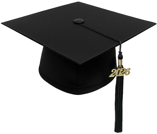 Matte Black Middle School Cap & Tassel
