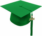 Matte Emerald Green Middle School Cap & Tassel