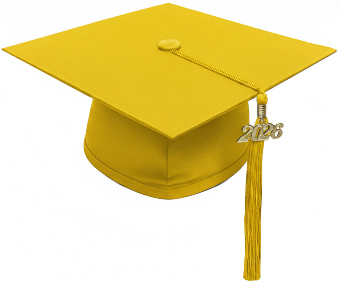 Matte Gold Middle School Cap & Tassel