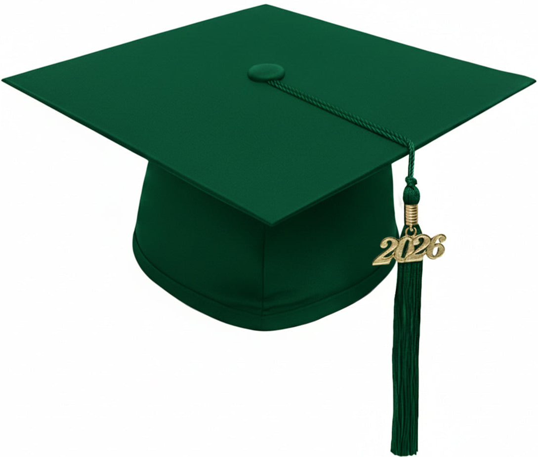 Matte Hunter Elementary Cap & Tassel