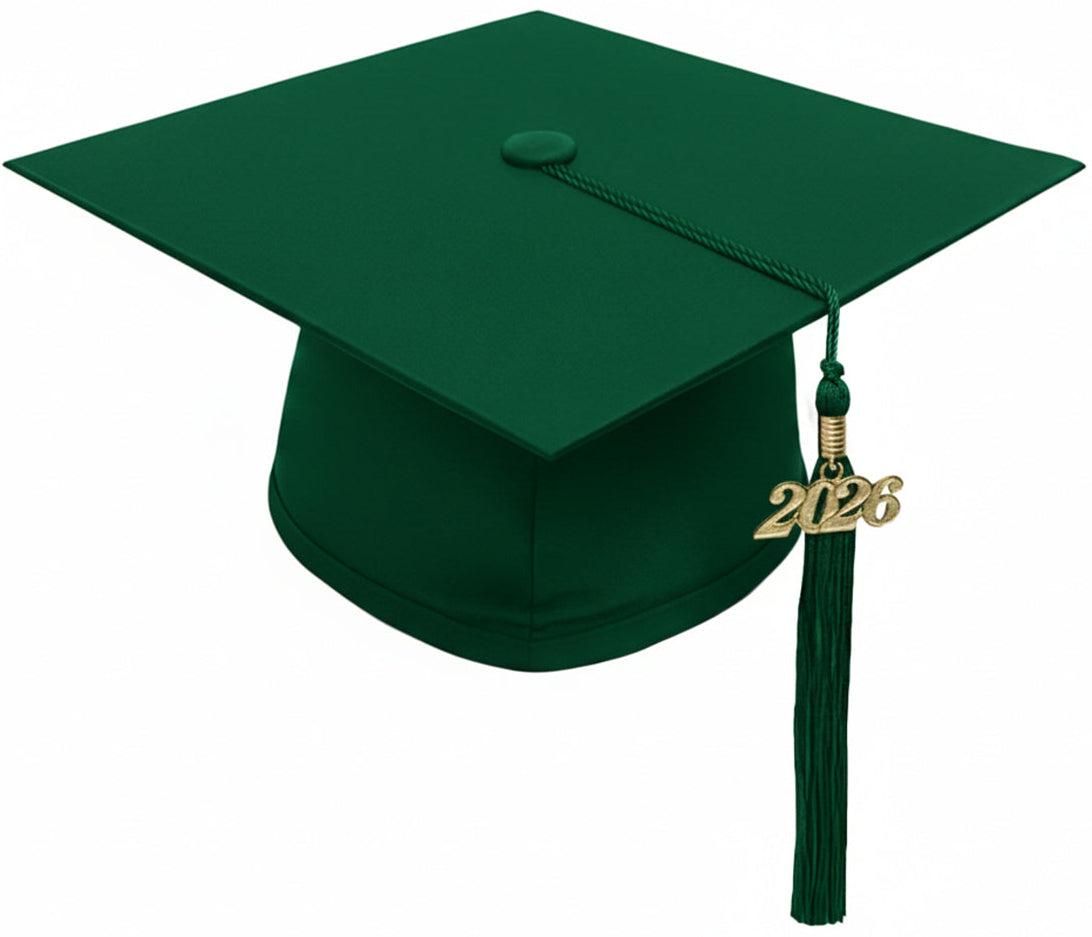 Matte Hunter High School Cap & Tassel - Graduation Caps
