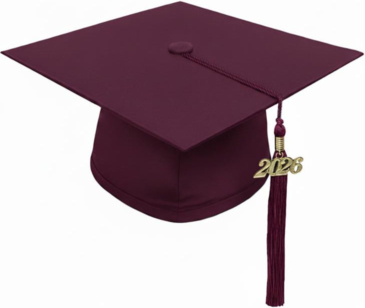 Matte Maroon Elementary Cap & Tassel
