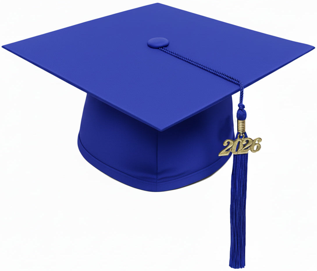 Matte Royal Blue Elementary Cap & Tassel