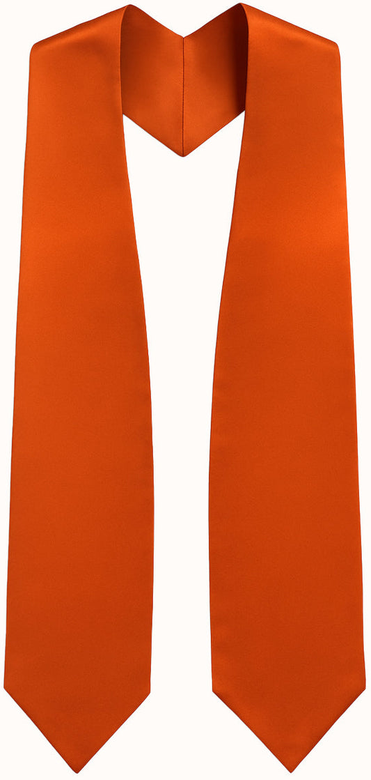 Orange Graduation Stole - Orange College & High School Stoles