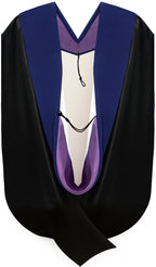 Phd Hood Dark Blue Velvet - Purple & White