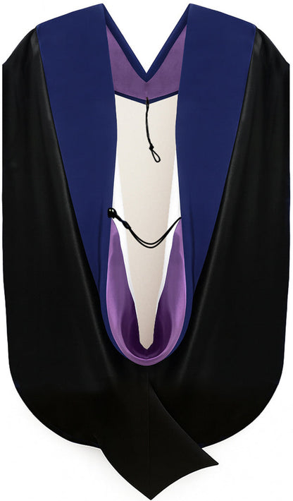 Phd Hood Dark Blue Velvet - Purple & White