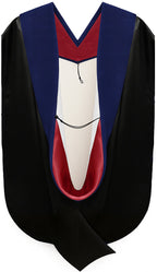 Phd Hood Dark Blue Velvet - Red & White