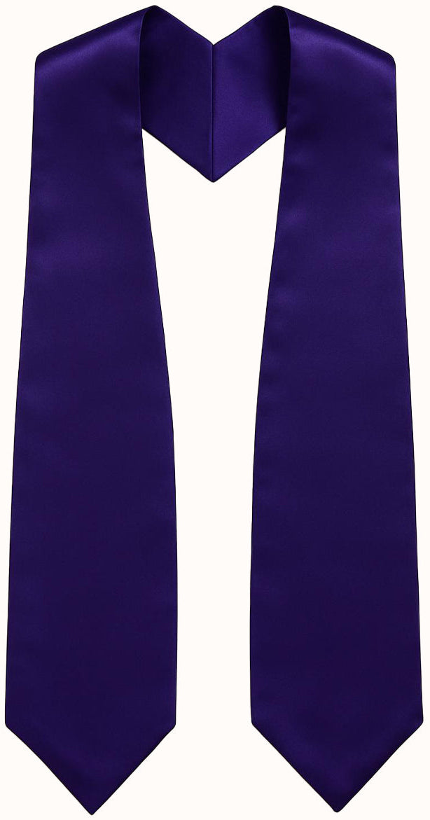 Purple Graduation Stole - Purple College & High School Stoles