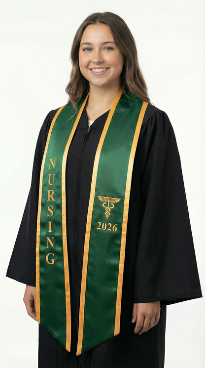 2026 Nursing Graduation Stole with Trim